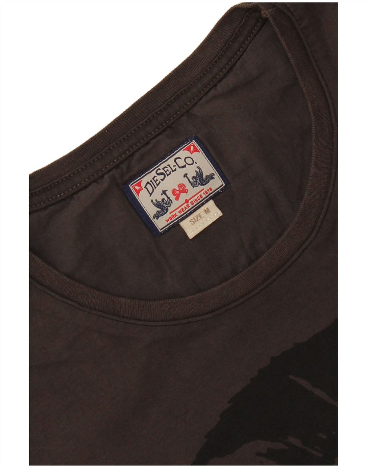 T-shirt grafica da uomo Diesel Top nera media