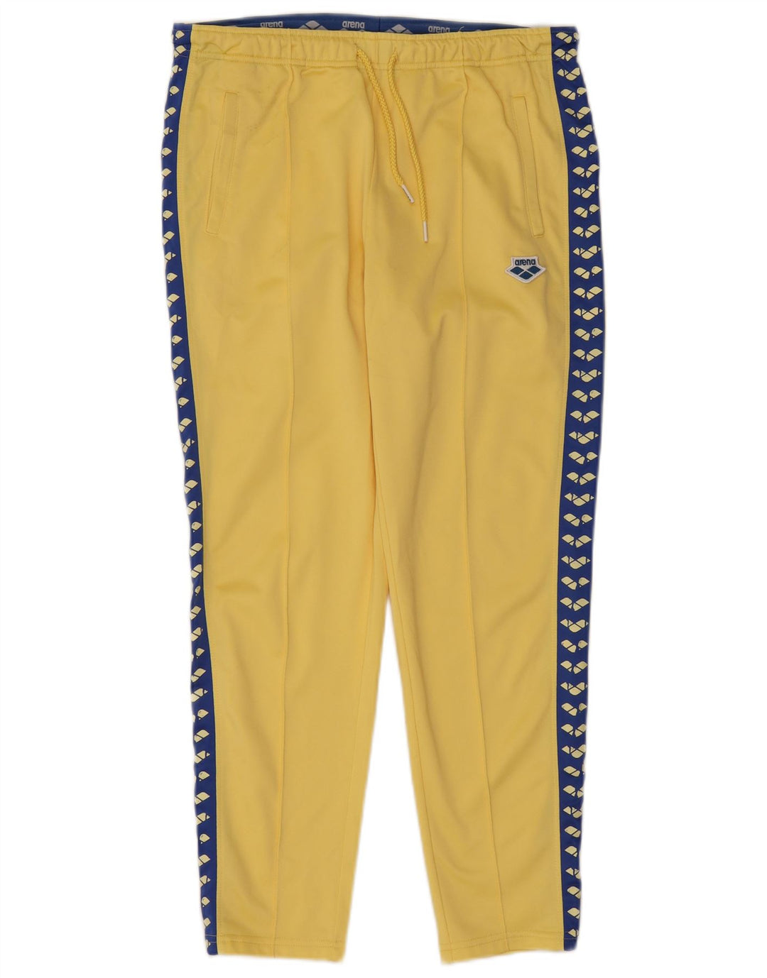 Pantaloni da tuta con grafica ARENA da uomo in poliestere color block giallo medio