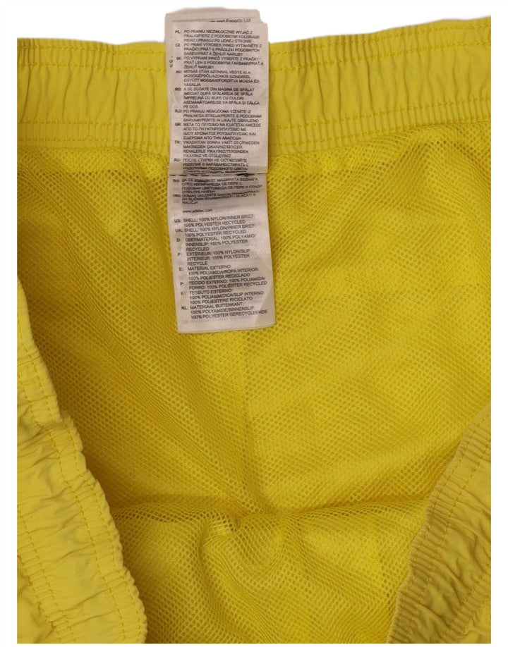 Pantaloncini da bagno da uomo Adidas grandi in nylon giallo