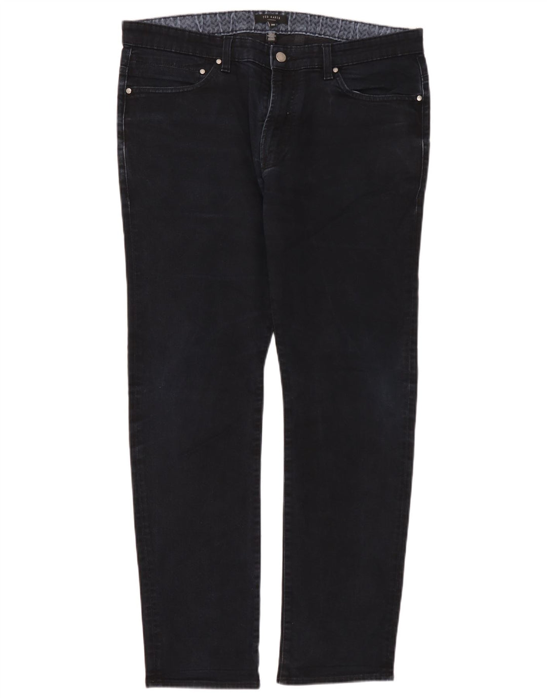 Jeans slim da uomo Ted Baker W36 L32 cotone blu navy