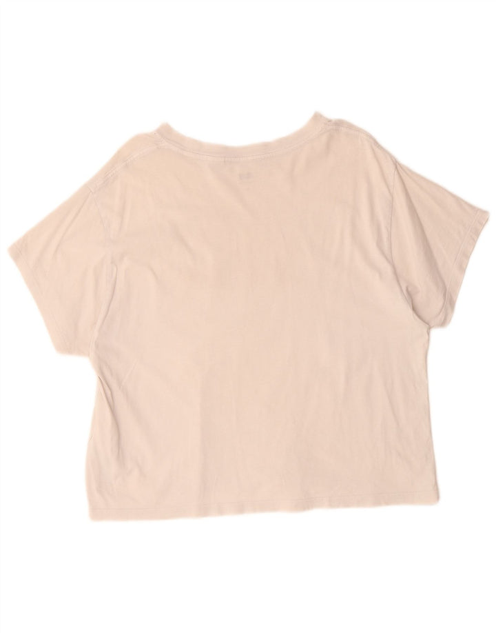 T-shirt grafica oversize corta da donna Levi's Top UK 6 XS cotone bianco