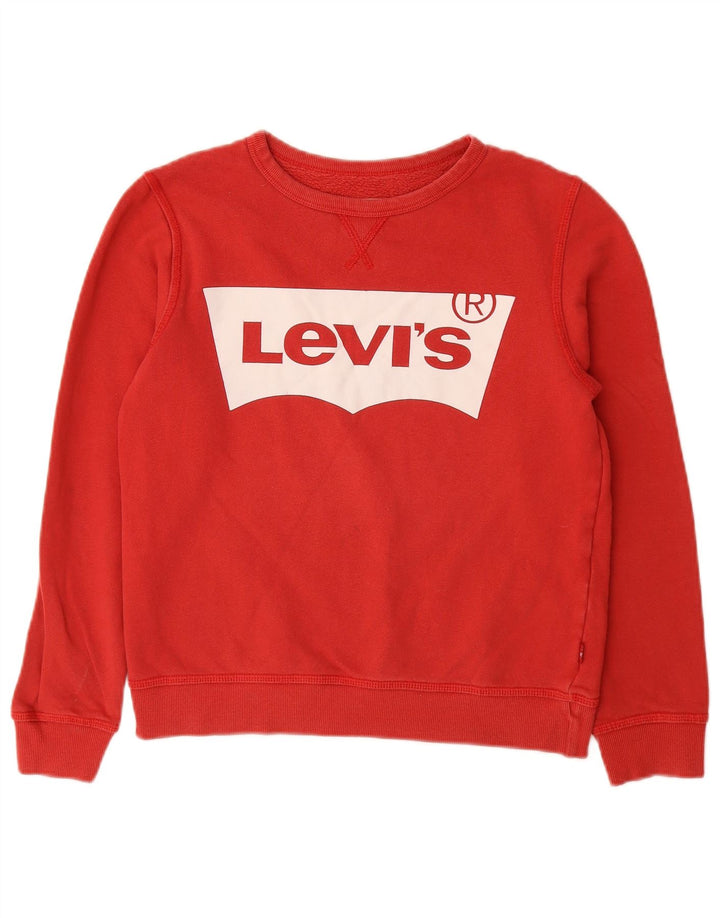 Felpa con grafica LEVI'S per ragazzi 13-14 anni in cotone rosso