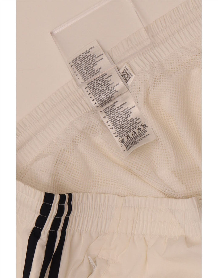 Pantaloni da tuta Adidas Capri Cargo da uomo, grandi, in poliestere bianco