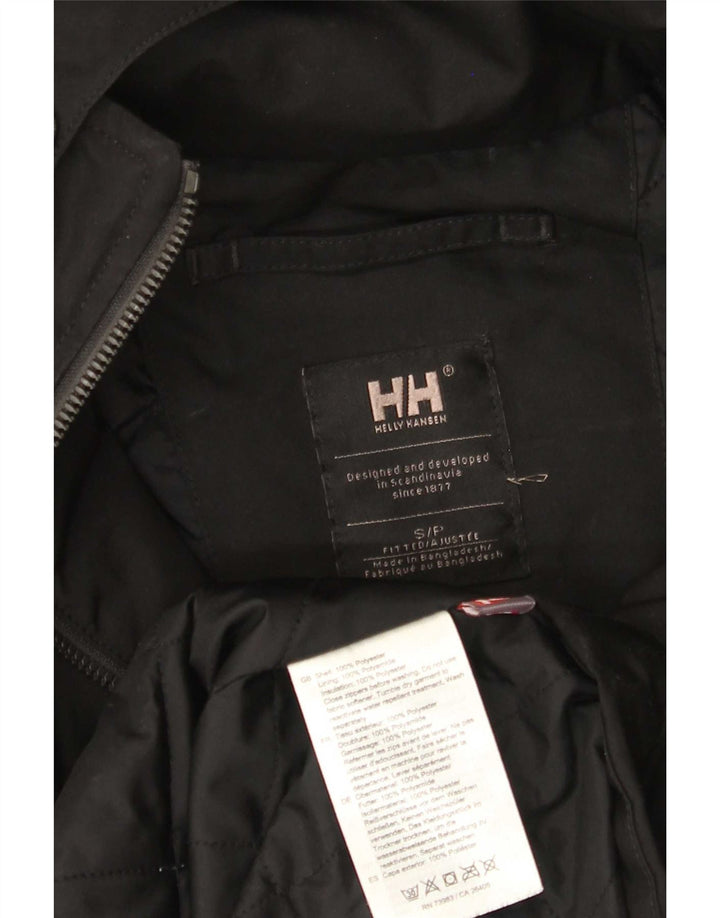 Trench con cappuccio da donna Helly Hansen UK 10 piccolo poliestere nero