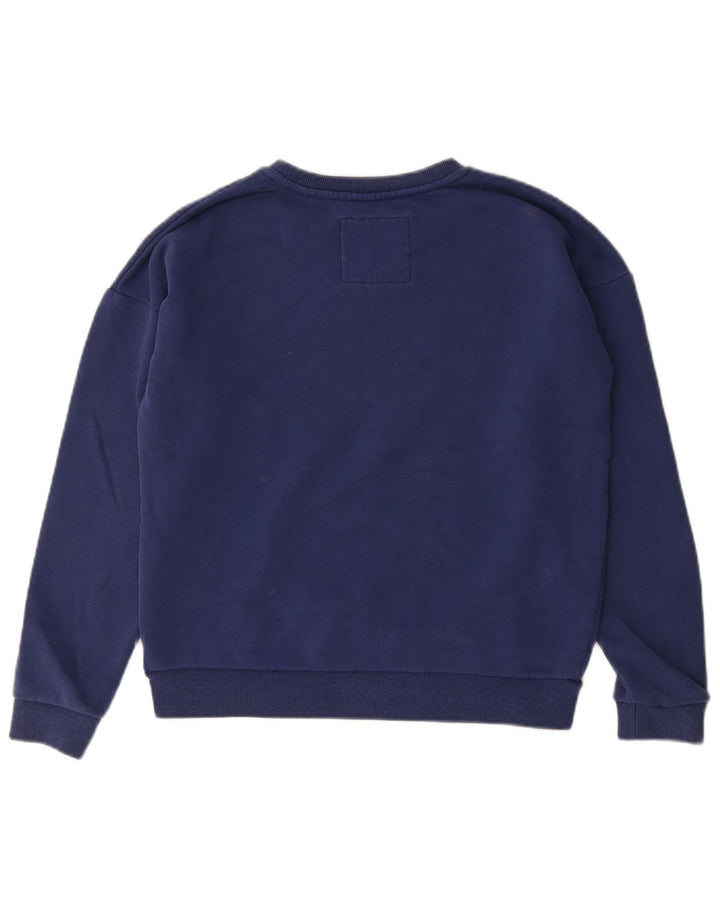 Felpa oversize con grafica da donna Superdry, maglione UK 12, medio, blu navy