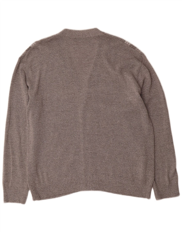 Maglione cardigan da uomo Senator IT 52 cotone a righe grandi grigie