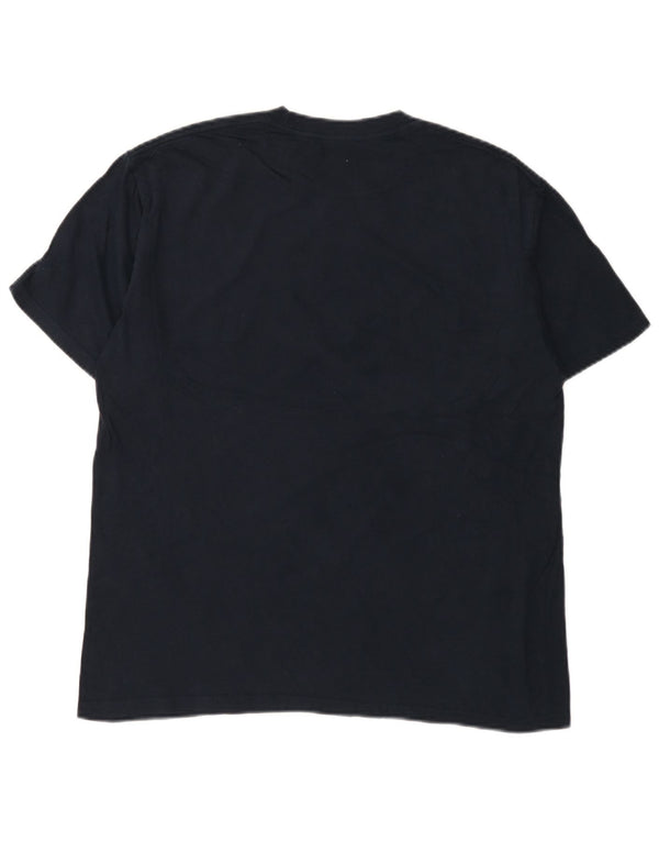 T-shirt grafica da uomo Izod Salt Water Top Large in cotone blu navy