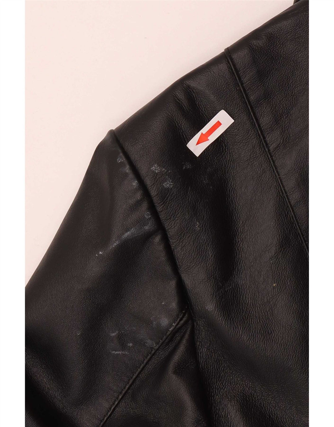 Giacca in pelle vintage da donna IT 48 XL Nera