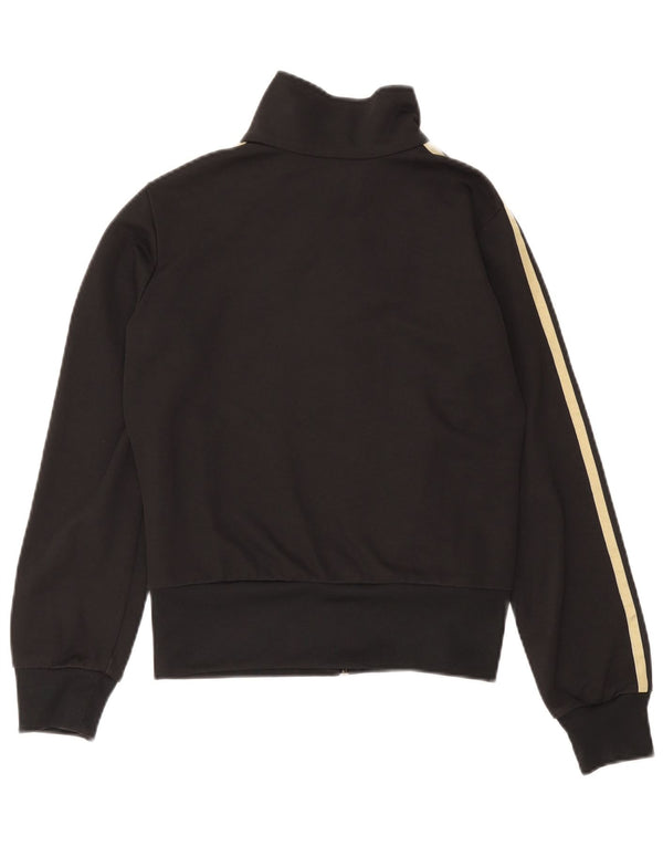 Giacca da ginnastica da donna Adidas UK 12 media cotone nero