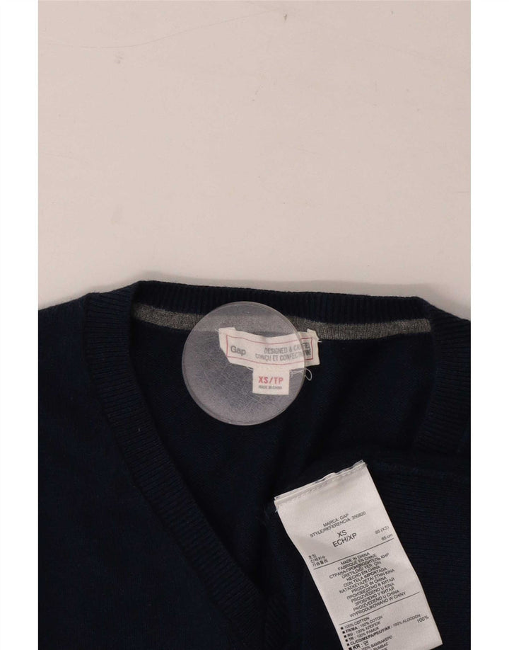 Maglione Gap da uomo con scollo a V XS in cotone blu navy