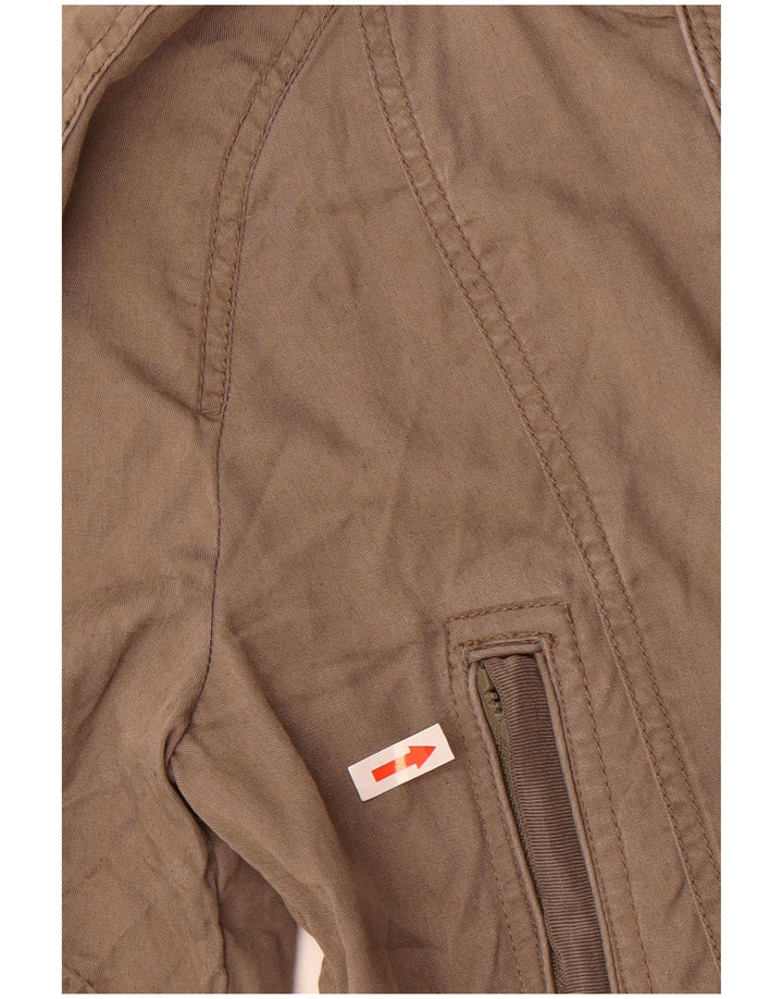 Giubbotto bomber da donna con maniche a 3/4 Superdry UK 14 Tencel grigio medio