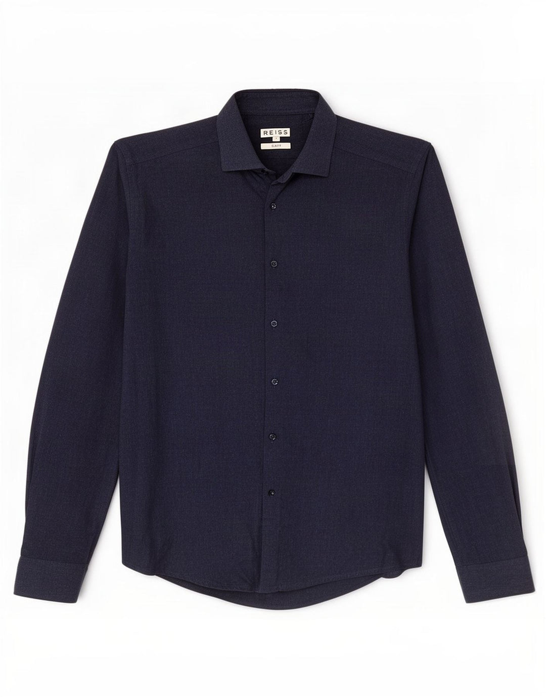 Camicia Reiss da uomo slim fit piccola in cotone blu navy