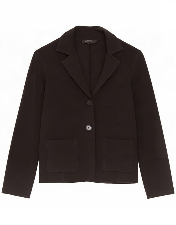 Max Mara Giacca blazer a 2 bottoni da donna Weekend UK 14 Large Black Lycra