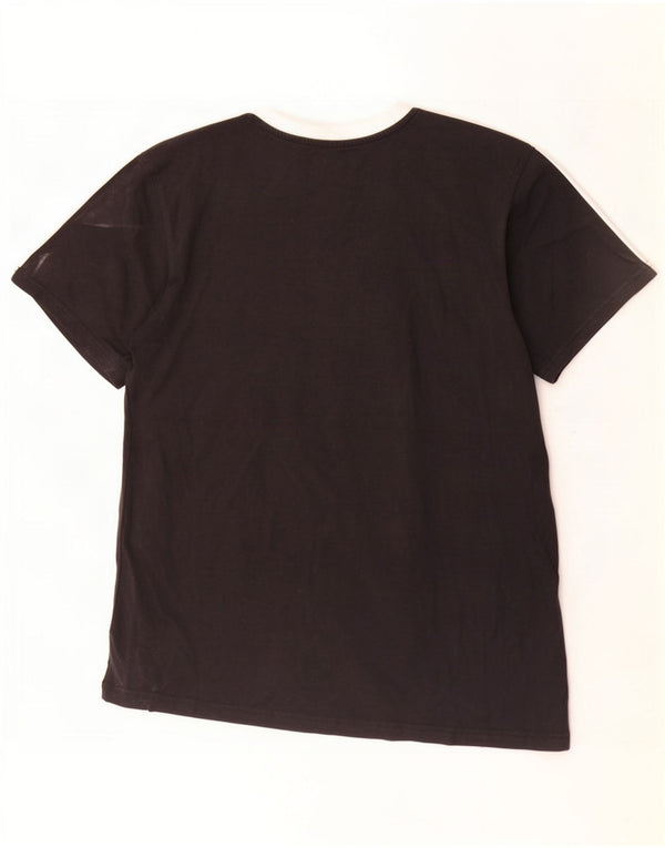 T-shirt oversize da donna Adidas UK 8/10 piccola in cotone nero