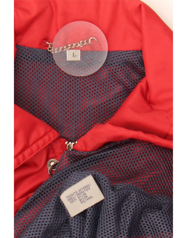 Giacca utilitaria vintage da uomo UK 40 grande nylon rosso