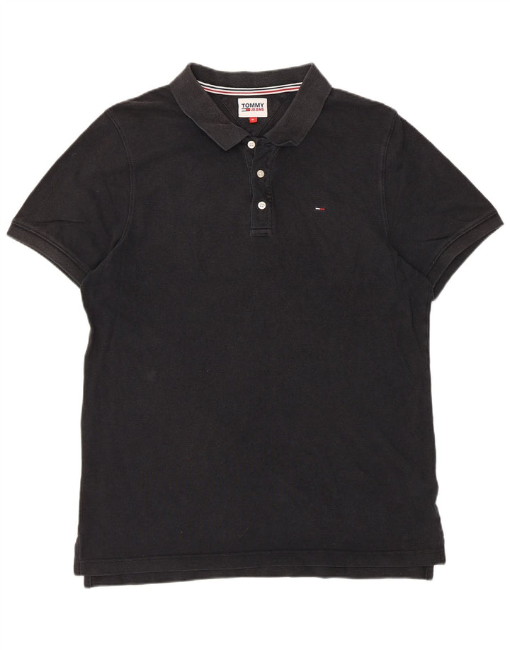 Polo da uomo Tommy Hilfiger XL in cotone nero