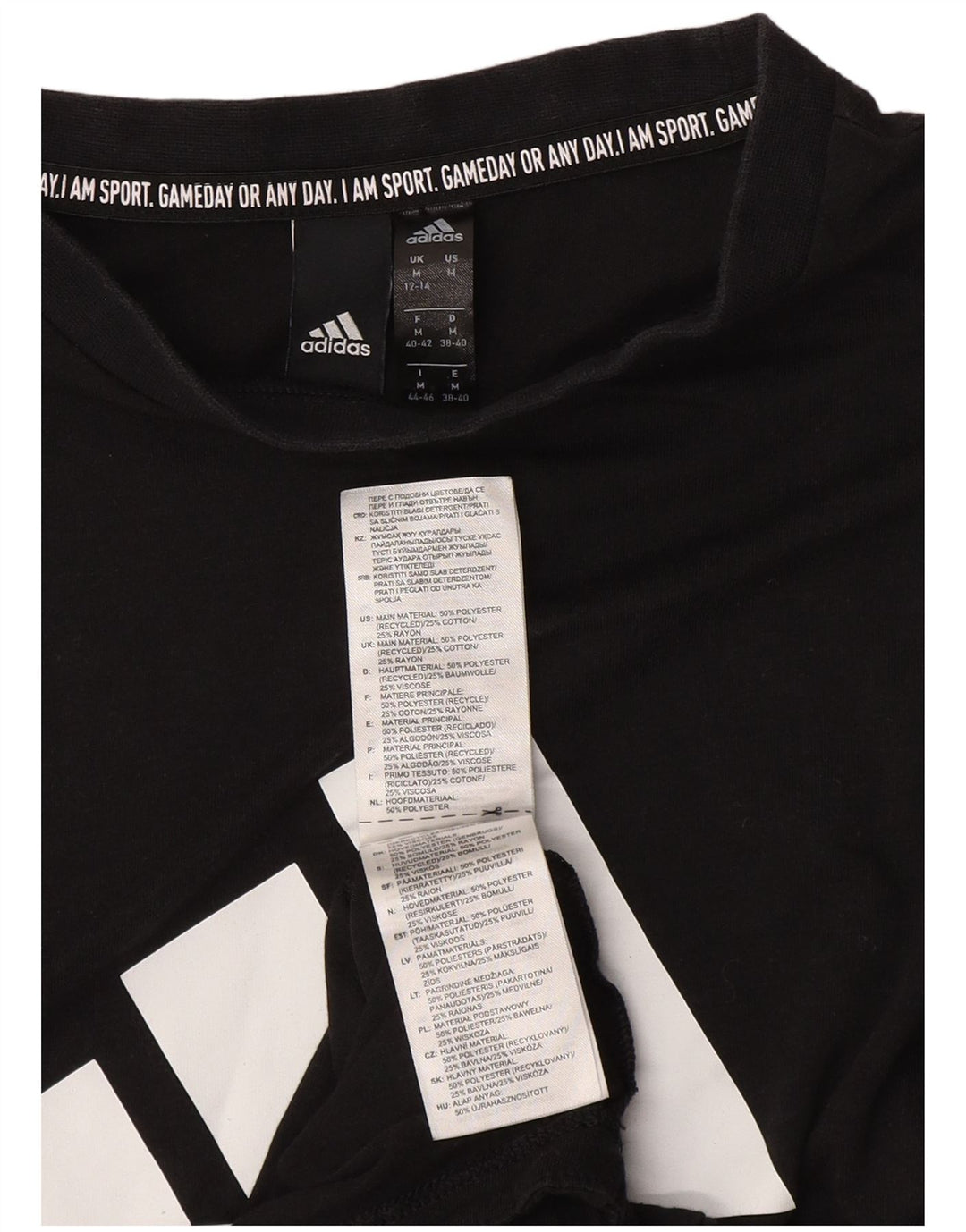 Canotta grafica da donna ADIDAS UK 12/14 poliestere nero medio