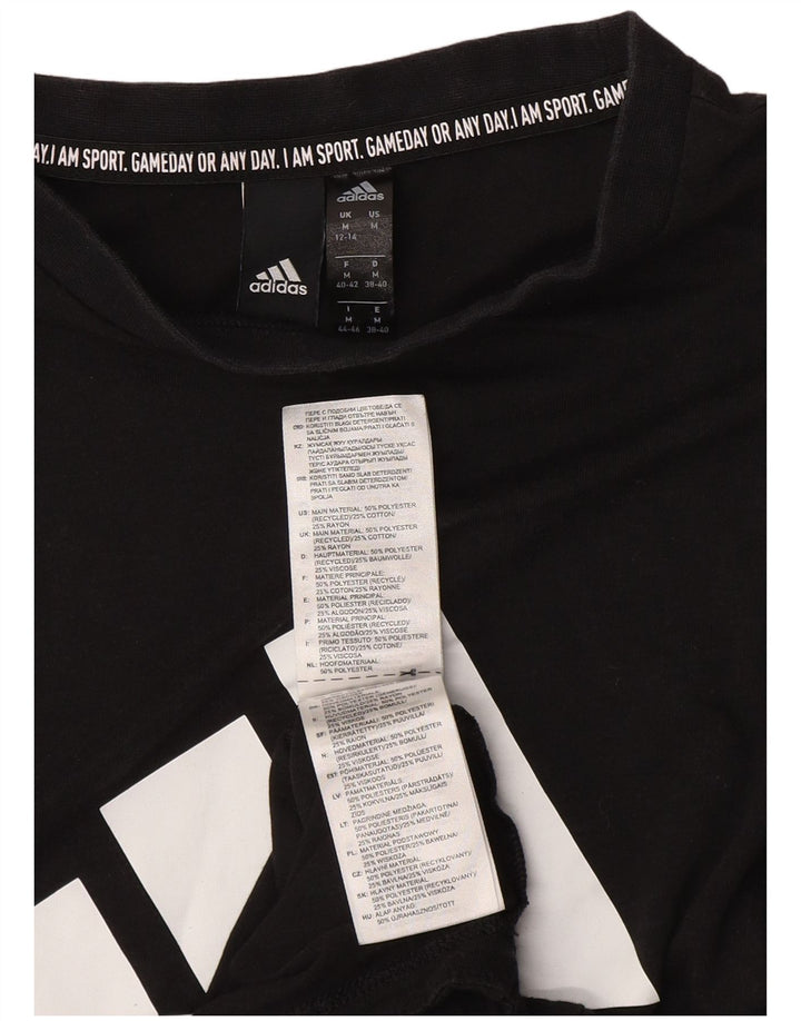 Canotta grafica da donna ADIDAS UK 12/14 poliestere nero medio