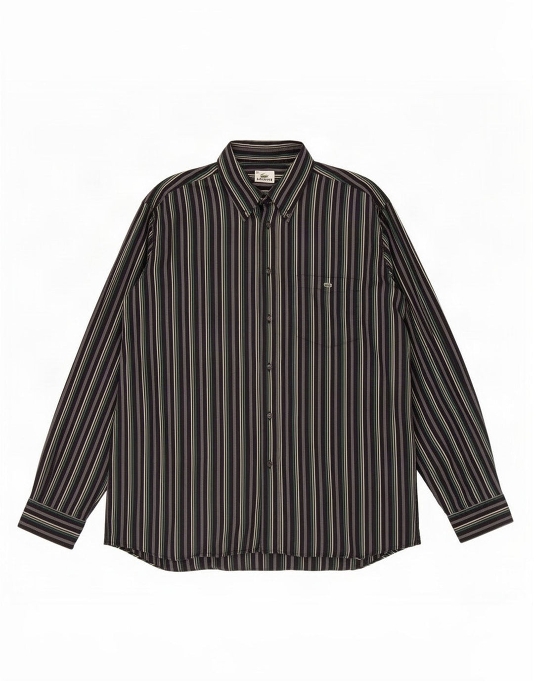 Camicia da uomo Lacoste taglia 43 grande a righe nere