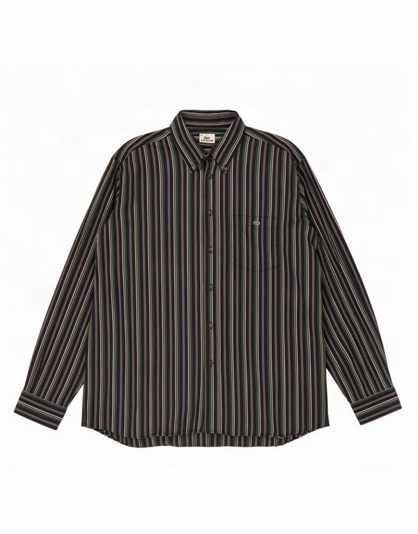 Camicia da uomo Lacoste taglia 43 grande a righe nere