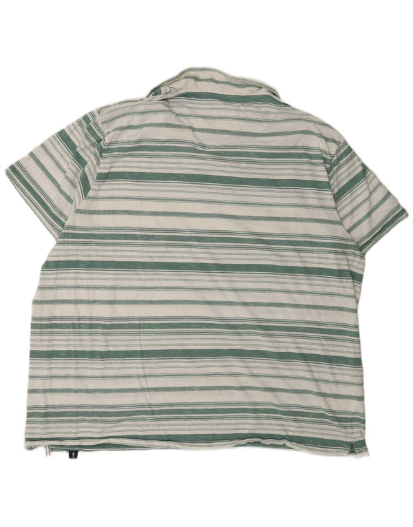 Polo da uomo Weird Fish 4XL cotone a righe verdi