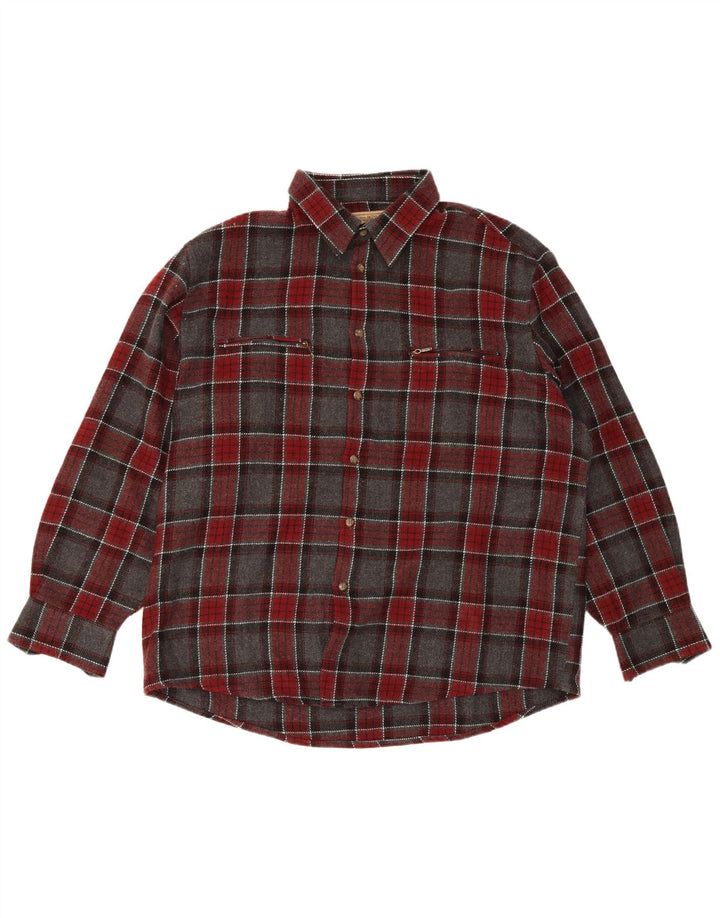 Camicia in flanella da uomo del progetto europeo 2XL Acrilico a quadri grigi