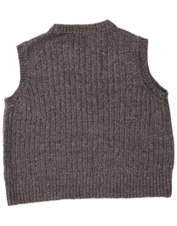 Canotta corta da donna MARKS & SPENCER UK 16 grande poliestere grigio