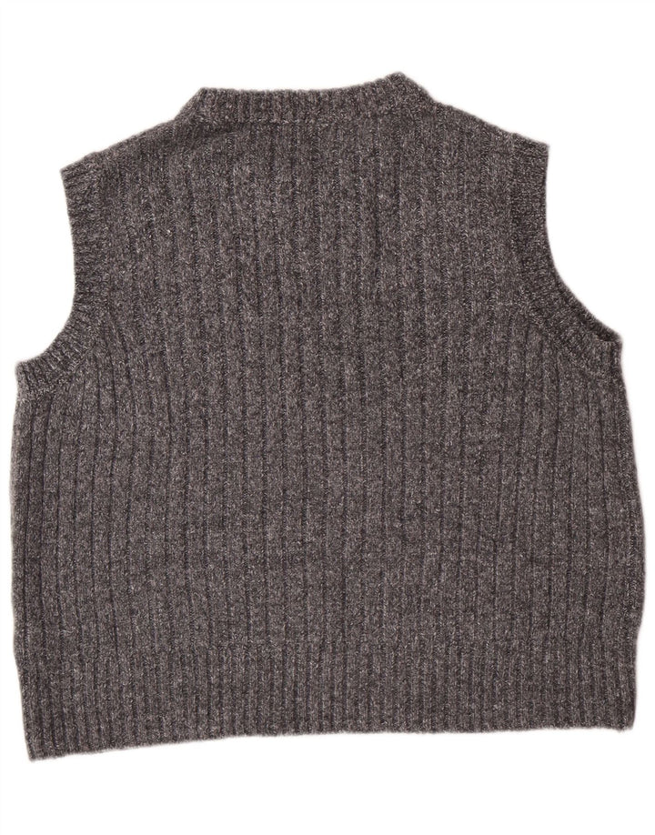 Canotta corta da donna MARKS & SPENCER UK 16 grande poliestere grigio