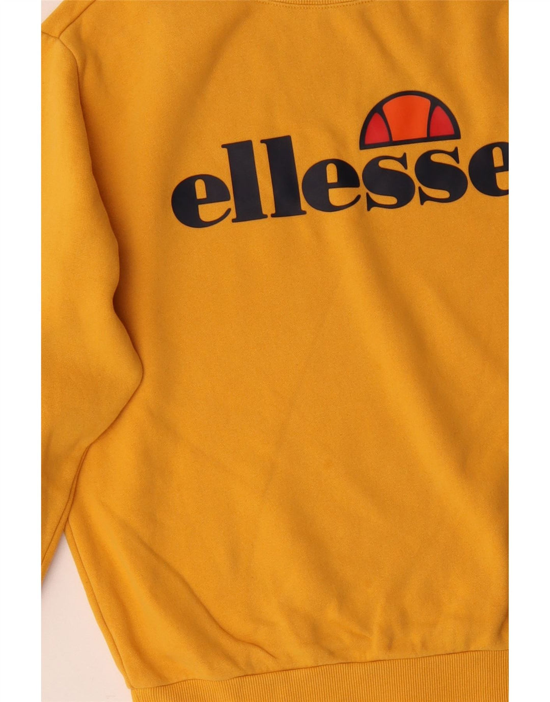 ELLESSE Felpa oversize con grafica da donna Maglione UK 12 Giallo medio