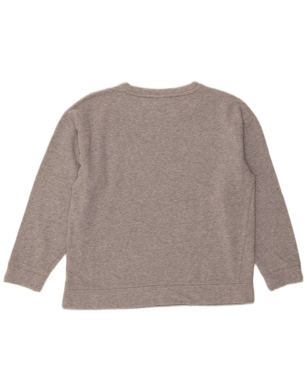 Felpa grafica da donna Tommy Hilfiger Maglione UK 14 Grigio medio chiazzato