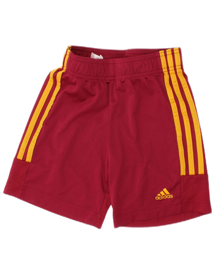 Pantaloncini sportivi ADIDAS Aeroready da bambino 7-8 anni in poliestere bordeaux
