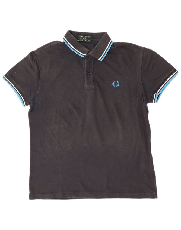 Polo Fred Perry da uomo leggera ed elasticizzata in cotone a righe nere medie