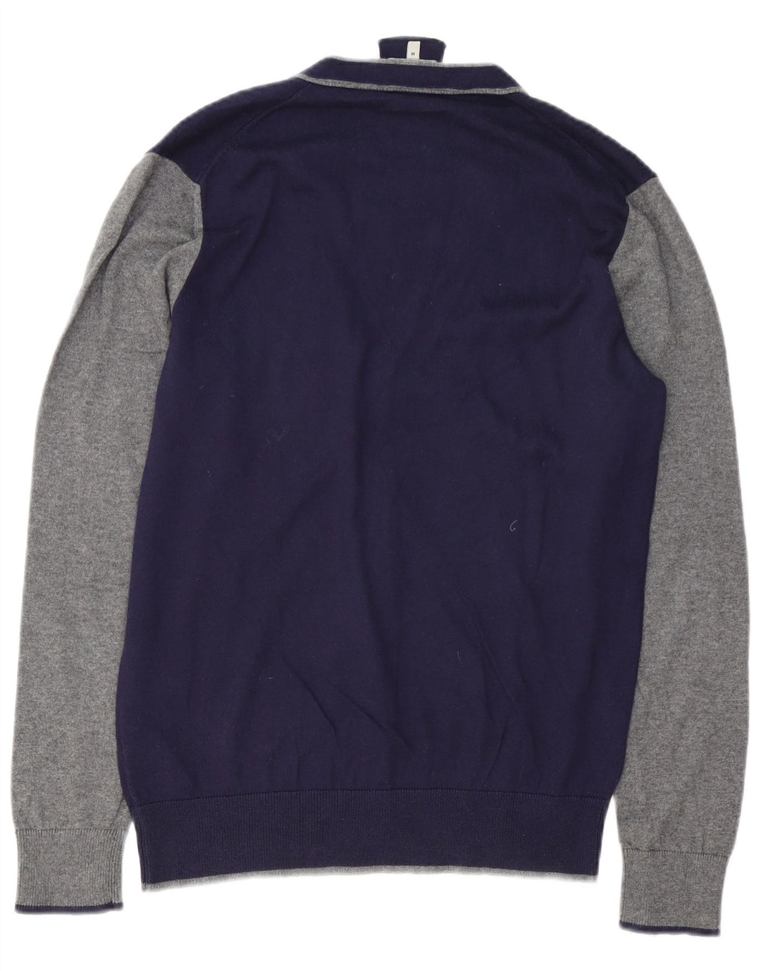 ARMANI JEANS Maglione cardigan da uomo in cotone color block medio blu navy