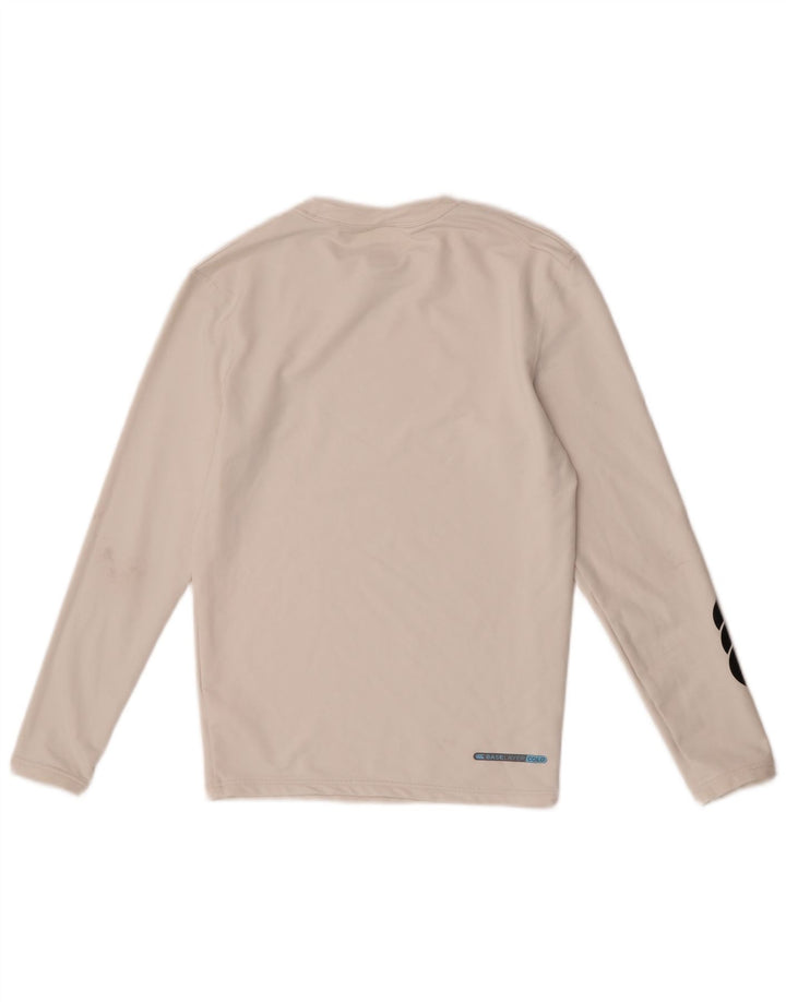 Top grafico da donna a maniche lunghe Canterbury UK 12 bianco medio