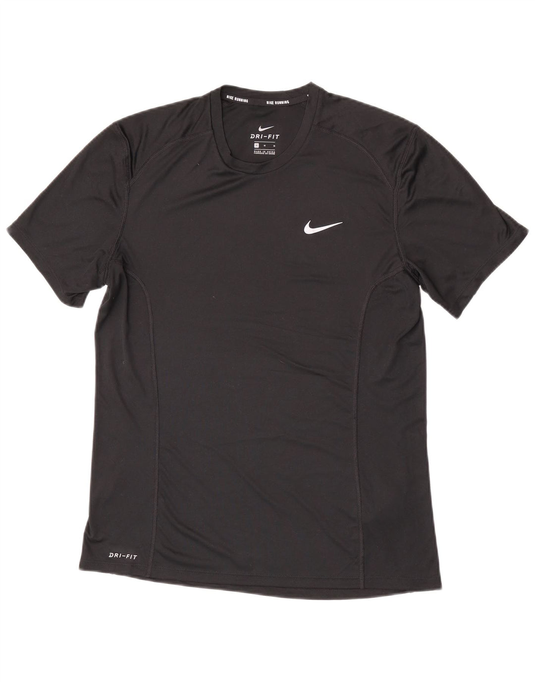 T-shirt NIKE da uomo Dri Fit Top medio nero in poliestere