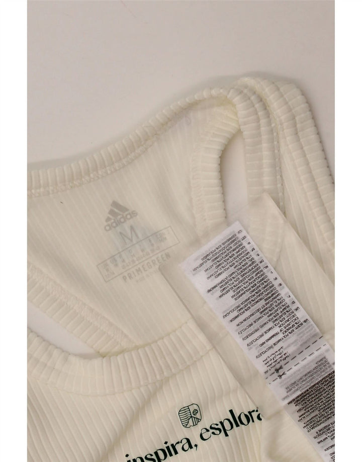 Canotta corta ADIDAS da donna Aeroready UK 12/14 Poliammide bianco medio