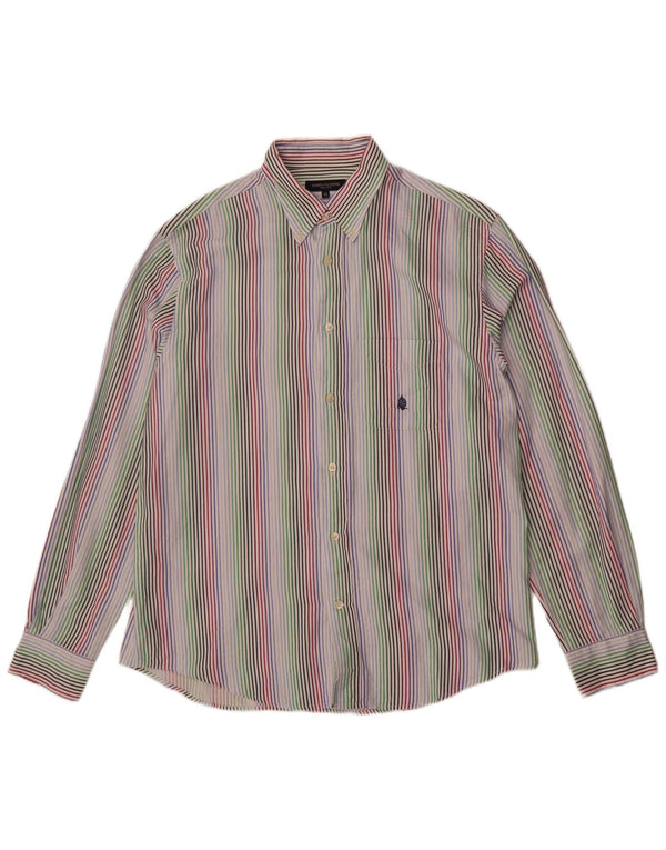 Marina Yachting Camicia da uomo slim fit taglia 45 XL in cotone a righe multicolore