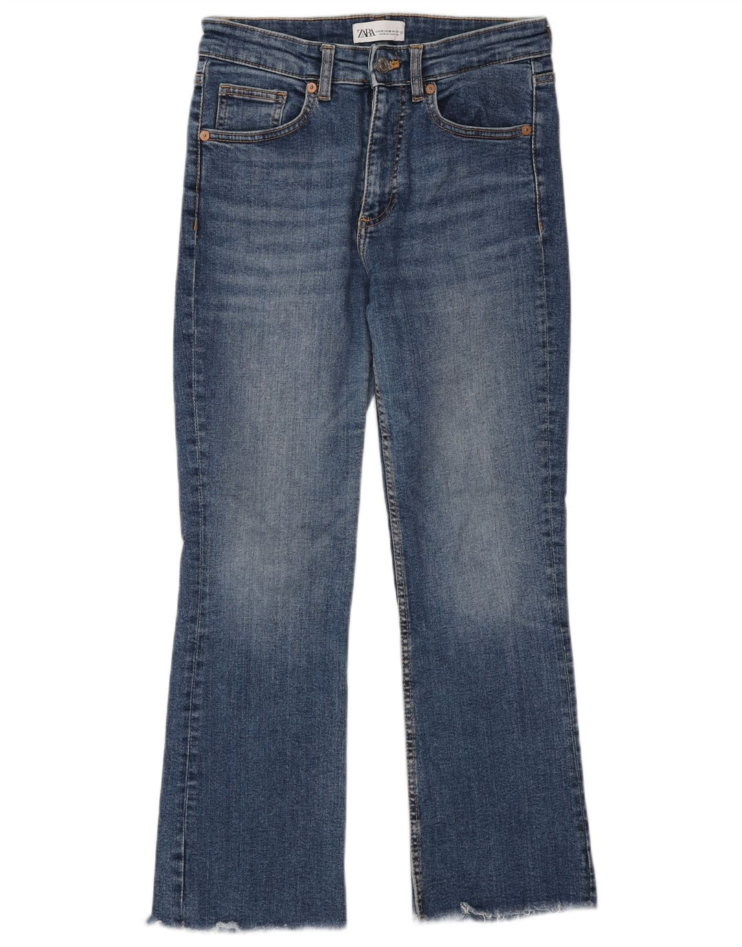Jeans Bootcut da donna Zara EU 38 Small W28 L26 Blu