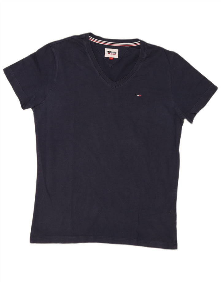 T-shirt da uomo Tommy Hilfiger Top in cotone blu navy medio