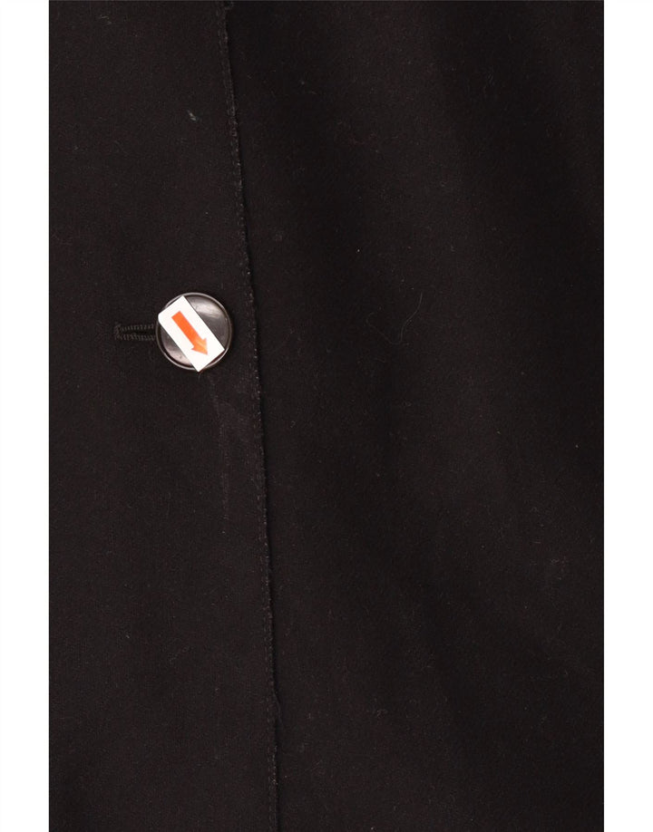 EXTE Womens Loose Fit Overcoat UK 6 XS Black Wool