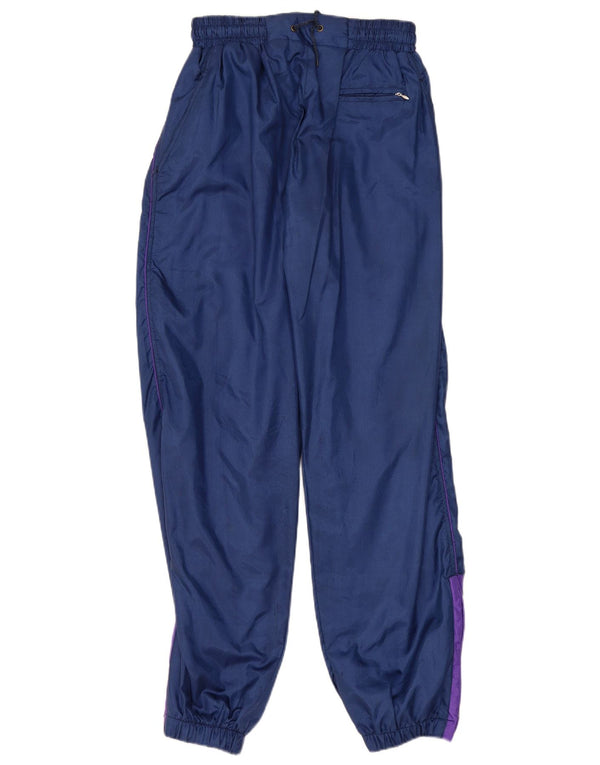 Pantaloni da tuta da uomo vintage da jogging grandi color block blu navy