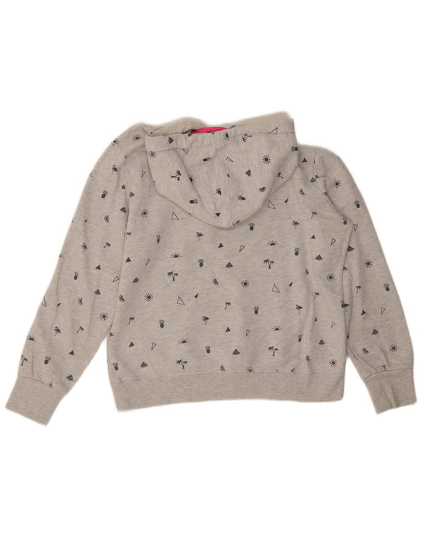 Superdry Womens Graphic Hoodie Jumper UK 18 XL Grey Cotton