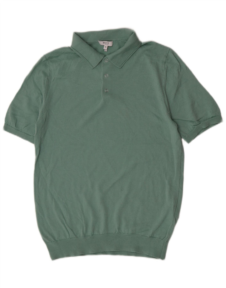 Polo da uomo Reiss in lana verde medio