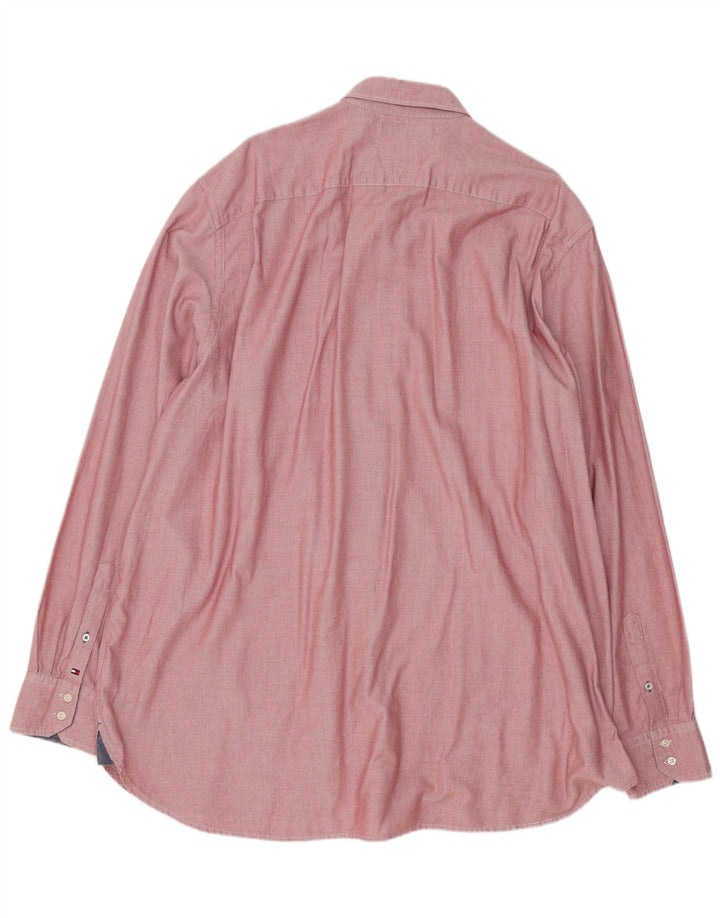 Camicia da uomo alta vestibilità regolare Tommy Hilfiger 3XL cotone rosso