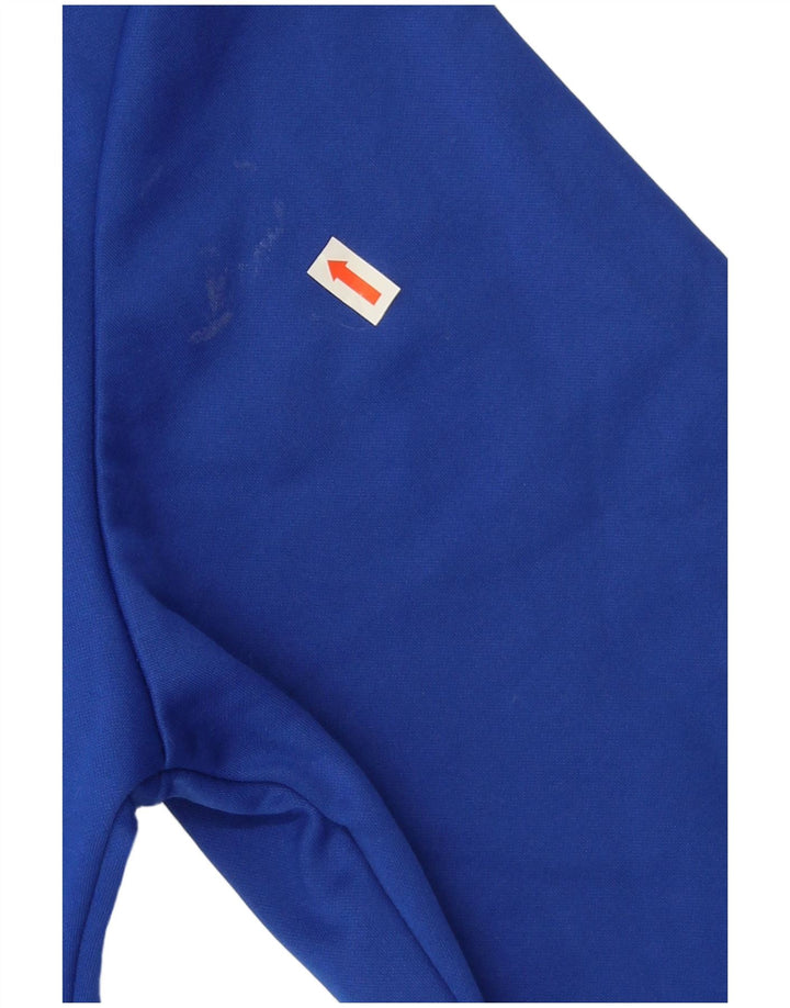 Felpa da uomo con collo con zip grafica Lotto Maglione grande poliestere blu