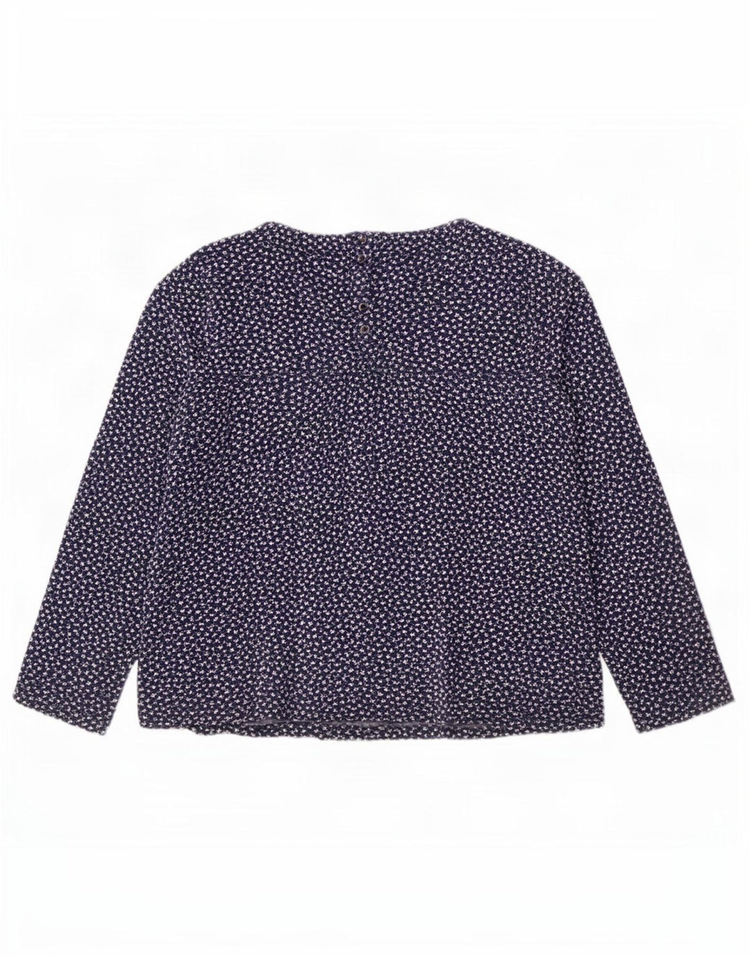 Top a maniche lunghe da donna con motivo astratto Fat Face UK 16 grande blu navy
