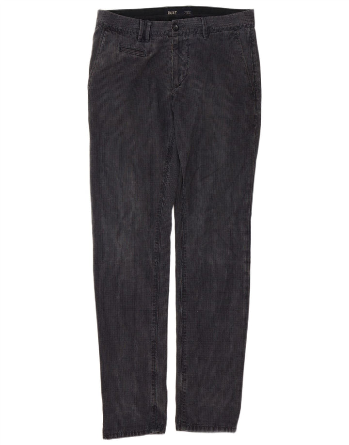 Pantaloni chino slim da uomo Rifle W32 L33 blu navy a quadri