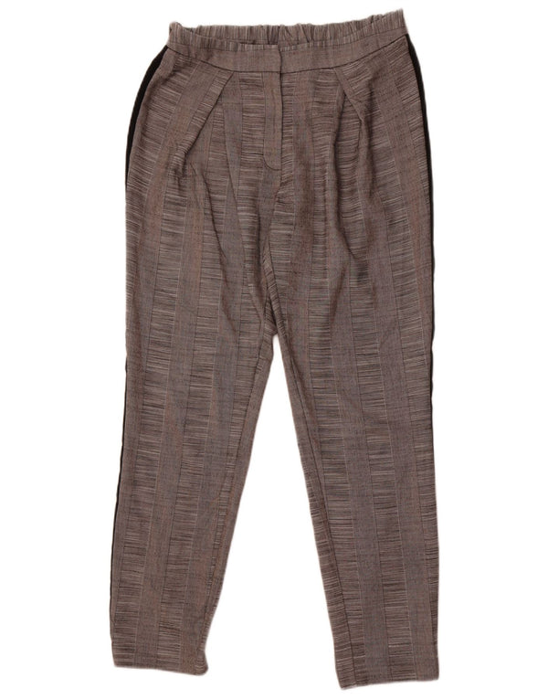 Topshop Pantaloni casual da donna con motivo astratto UK 10 Small W28 L28 Grigio