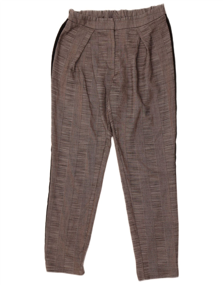 Topshop Pantaloni casual da donna con motivo astratto UK 10 Small W28 L28 Grigio