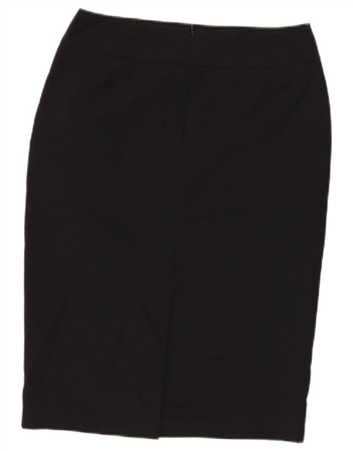 Gonna a tubino da donna Marks & Spencer UK 10 piccola W28 poliestere blu navy